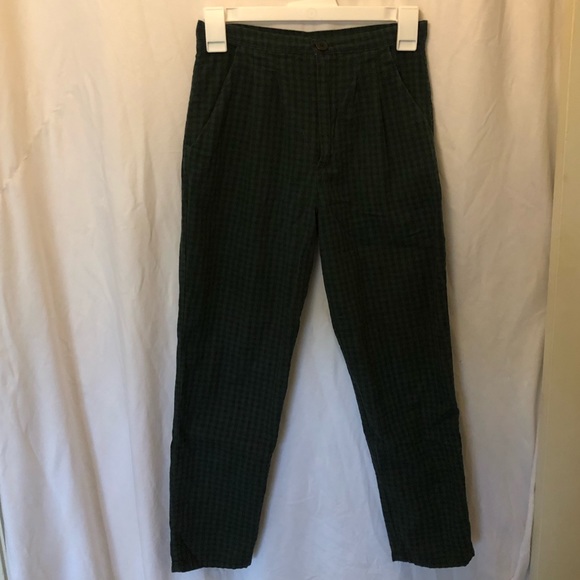 URBAN GREEN CHECKERED PANTS (XS) - Picture 1 of 2